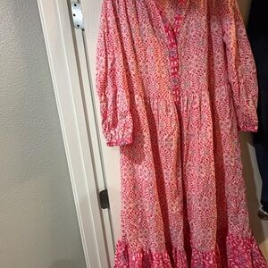 Zara Pink and Blue Floral Blouse